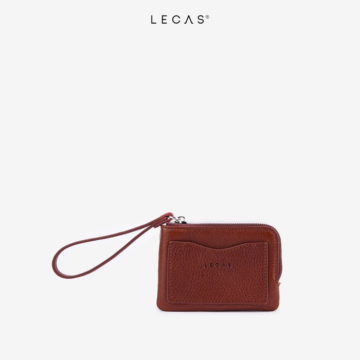 Ví Đựng Thẻ/Cầm Tay C Nhỏ  Nâu Mộc Nappa (CNHO.035) 