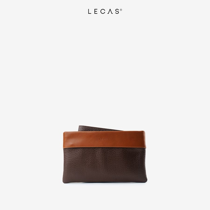 Clutch Da Mềm LUNAR Nâu 2 Tones GH (LUNAR.040) 