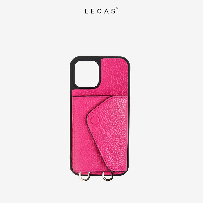 Case Điện Thoại Da iPhone 14 Pro Max  Hồng Son (Case13.003)