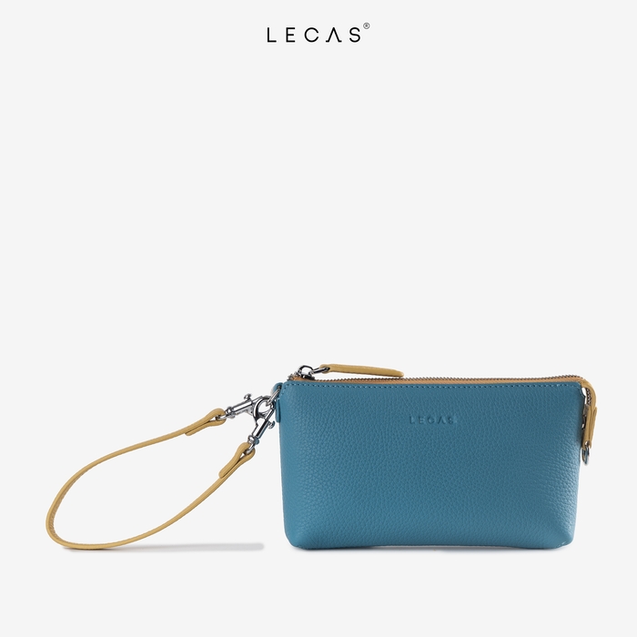 Ví Cầm Tay XS Xanh Aqua ft Vàng Lekima (XS.056) 