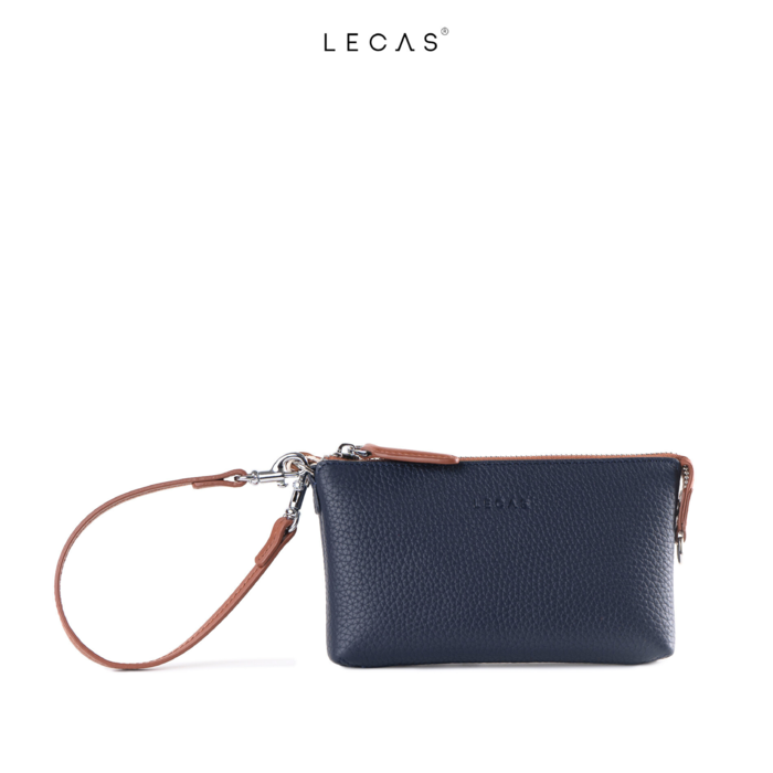 Ví Cầm Tay XS Xanh Đen Ft Nâu (XS.058) 