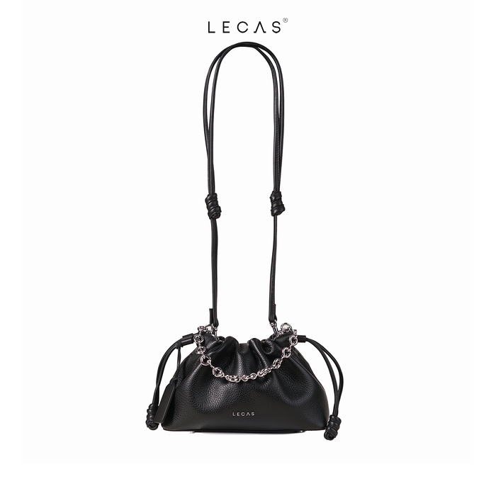 Túi Da MÂY BỒNG Đen Hạt Ft Đen Trơn (MayBong.011) 