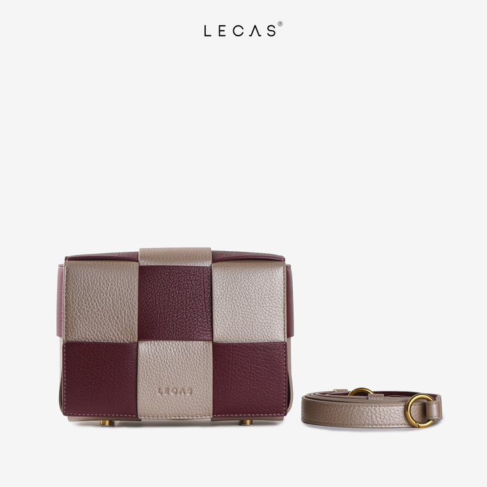 Túi Đeo Chéo BOTT180 Kem Metalic Ft Đỏ Burgundy SP (BOTT180.AG.003) 