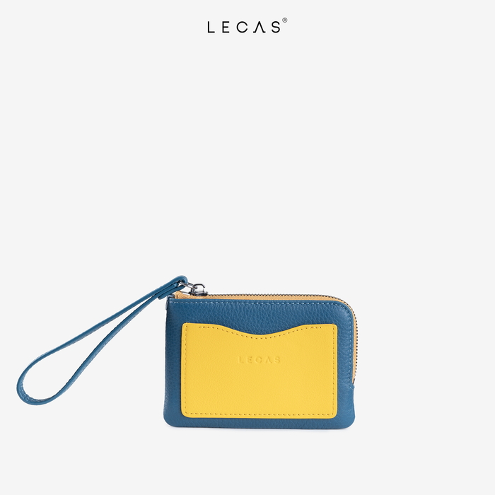 Ví Đựng Thẻ/Cầm Tay C Nhỏ  Xanh Ft Vàng (CNHO.143) 