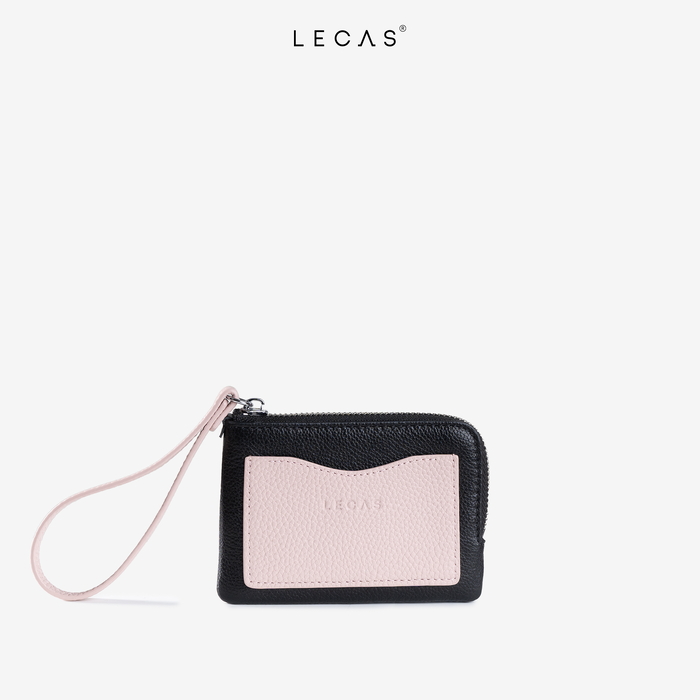 Ví Đựng Thẻ/Cầm Tay C Nhỏ  Đen Ft Hồng Nhạt (CNHO.128) 