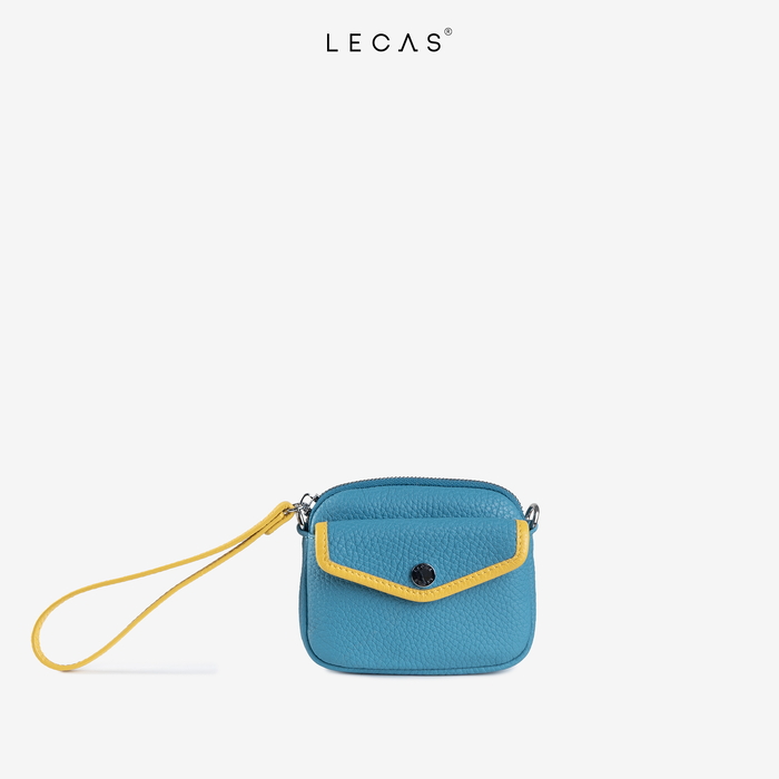 Ví NÚNG NÍNH Xanh Aqua ft Vàng Lekima (Nungninh.020) 