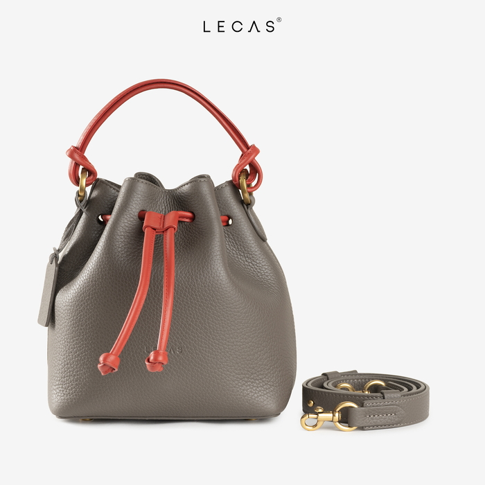 Túi Bucket CÚC Xám ft Đỏ Đun (CUC.AG.027) 