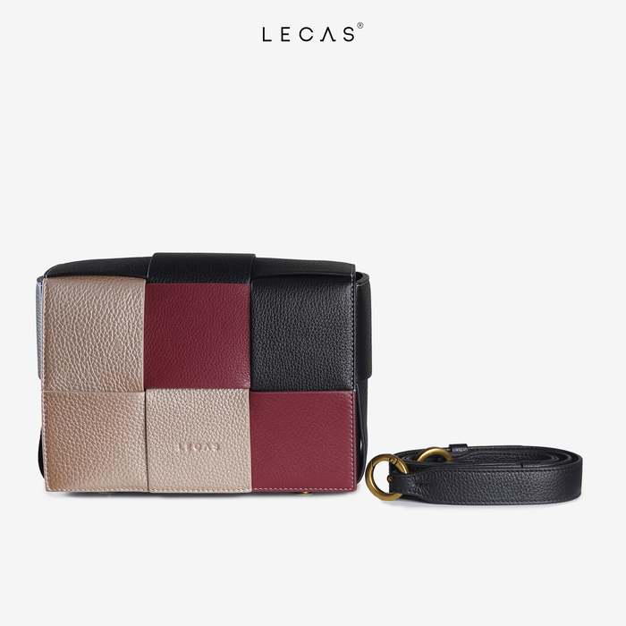 Túi Đeo Chéo BOTT210 Đỏ Đen ft Kem Metalic SP (Bott210.AG.013) 