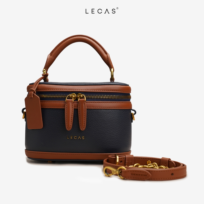 Túi xách tay/đeo chéo XÍU CHỊ Xanh Than Ft Nâu SP #2 (XiuChi.AG.020) 