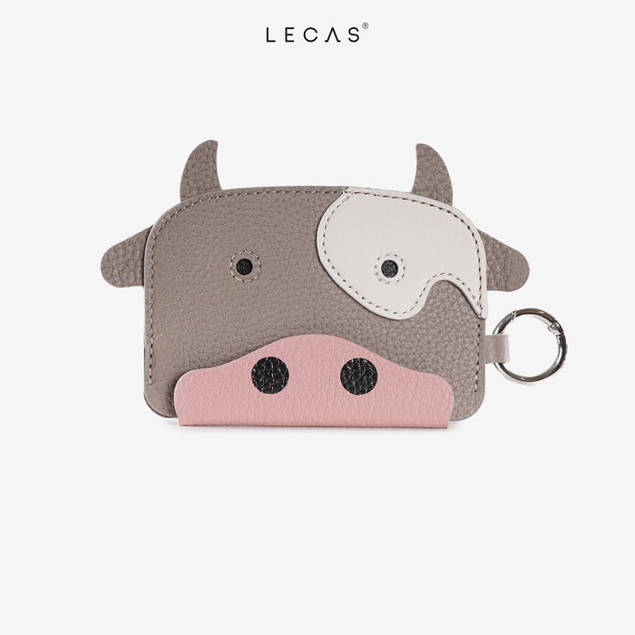 Ví 12 CON GIÁP Sửu  Xám Hồng (Lecycle.019) 