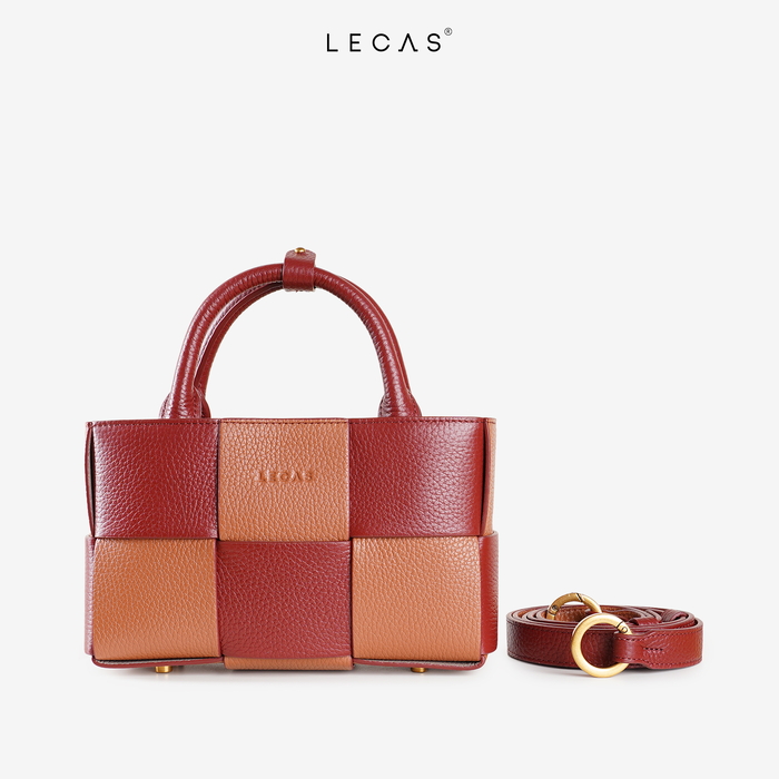 Túi Đeo Chéo BOTT200 Đỏ Bầm ft Nâu Bò (BOTT200.AG.008) 