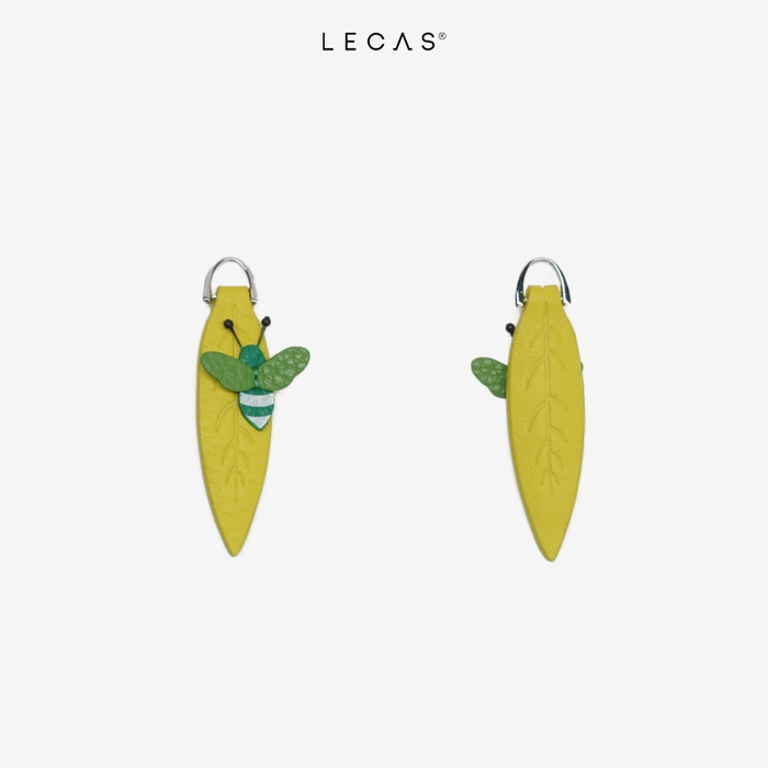 Tai khóa LÁ LÀNH Vàng Chanh (LaLanhOng.002) 