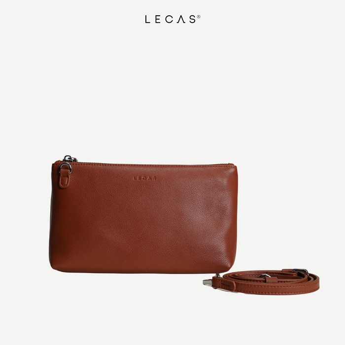 Túi Đeo Chéo Da Thật QUỐC DÂN Nâu Đỏ (QuocDan.032) 