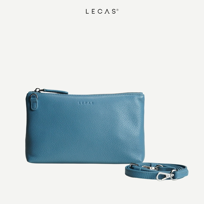 Túi Đeo Chéo Da Thật QUỐC DÂN Xanh Da Trời (QuocDan.013) 