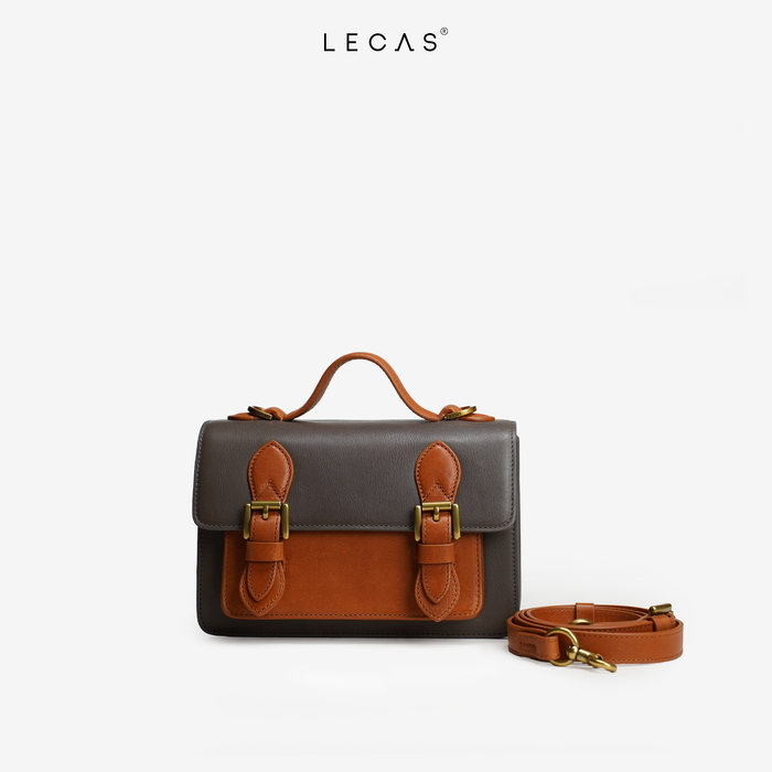 Túi TEEN Xám Tro ft Nâu Bò Vachetta - AG (LCB0129.AG.004) 