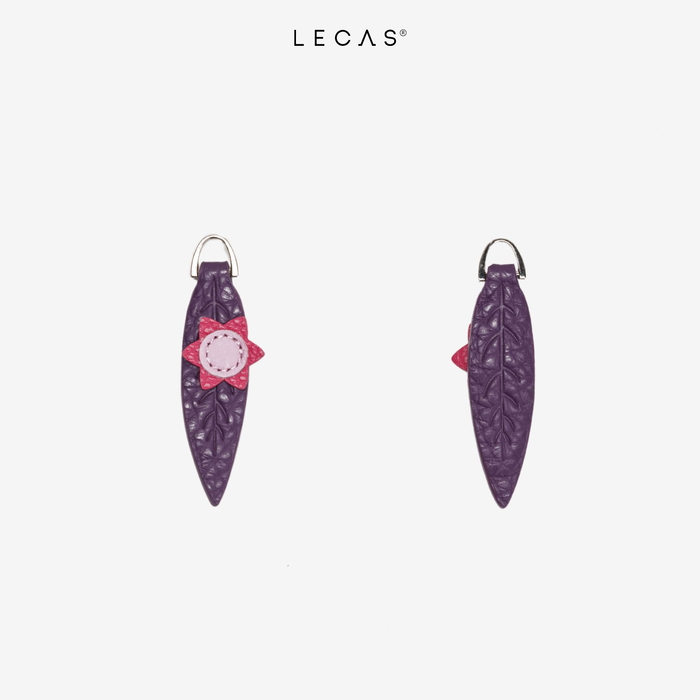 Tai khóa LÁ LÀNH Lá Lành Hoa GH - Tím Hồng - KL (LCA0096.KL.004) 