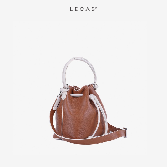 Túi Bucket CÚC Nâu Tây Ft Trắng GH 