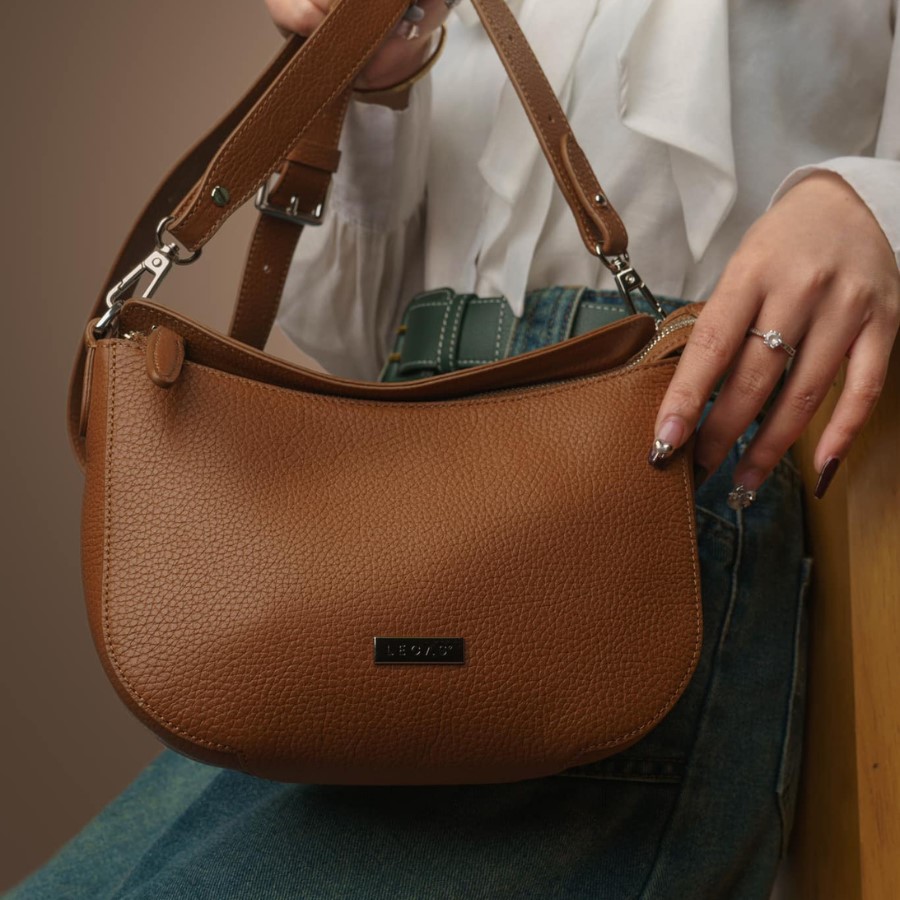 Túi Đeo Chéo PONY EM màu Nâu Bò