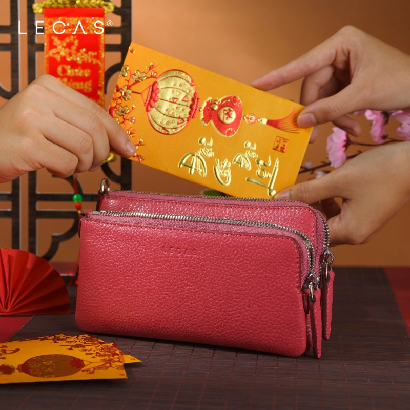 Ví Hai Ngăn Chị Em Màu Hồng Phấn