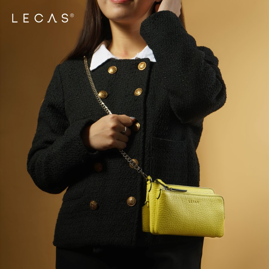 Ví Hai Ngăn Chị Em Màu Vàng Hoàng Yến