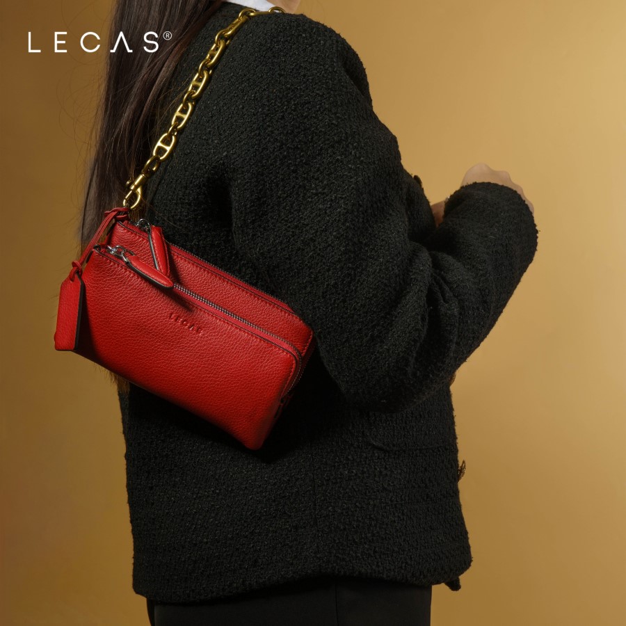 Ví Hai Ngăn Chị Em Màu Đỏ Rubi