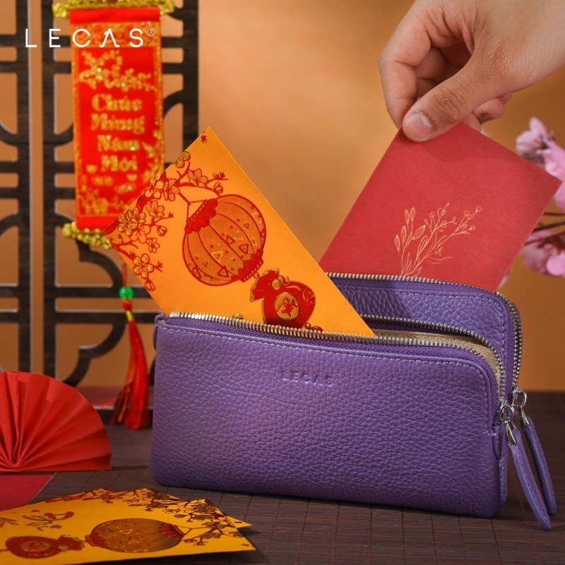 Ví Hai Ngăn Chị Em Màu Tím Lí Lắc