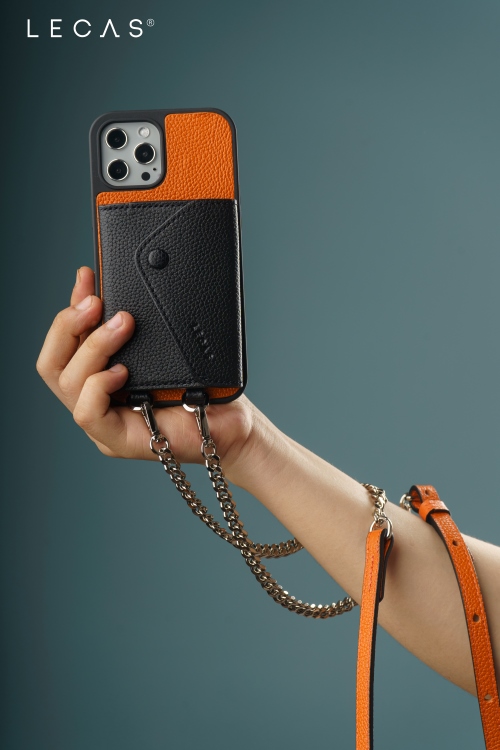 Case Điện Thoại Da Màu Cam