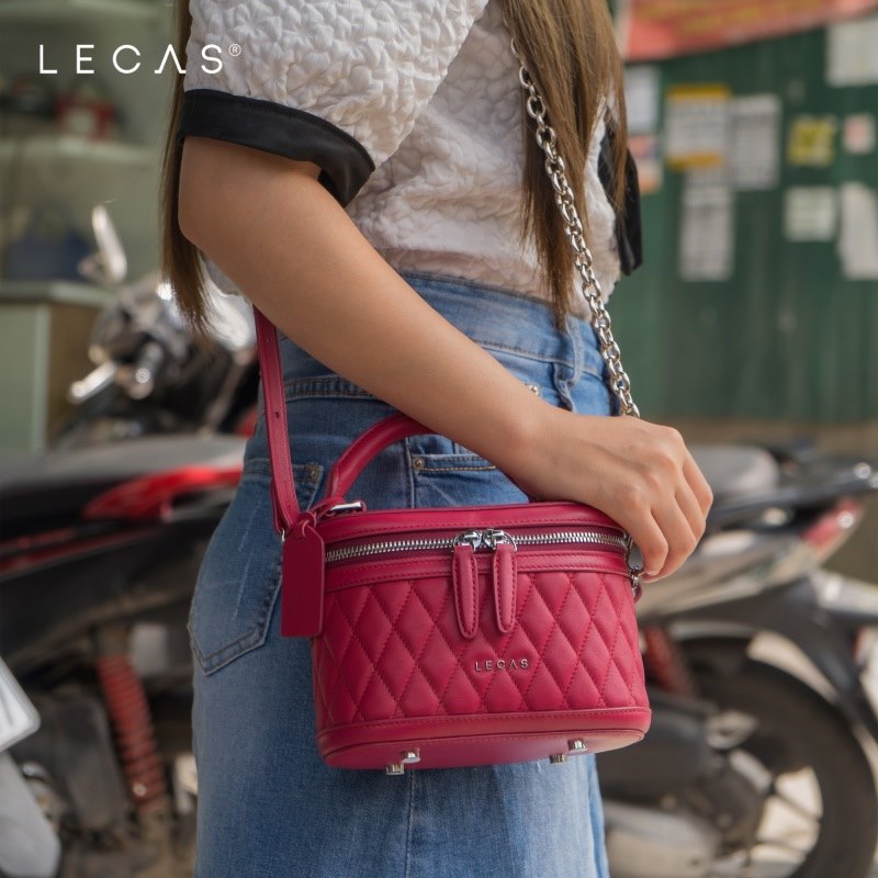 Túi xách tay/Đeo chéo XÍU CARO Màu Hồng Magenta
